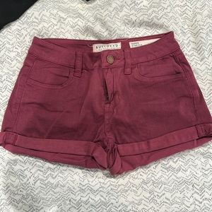 Burgundy Super Stretch Shorts